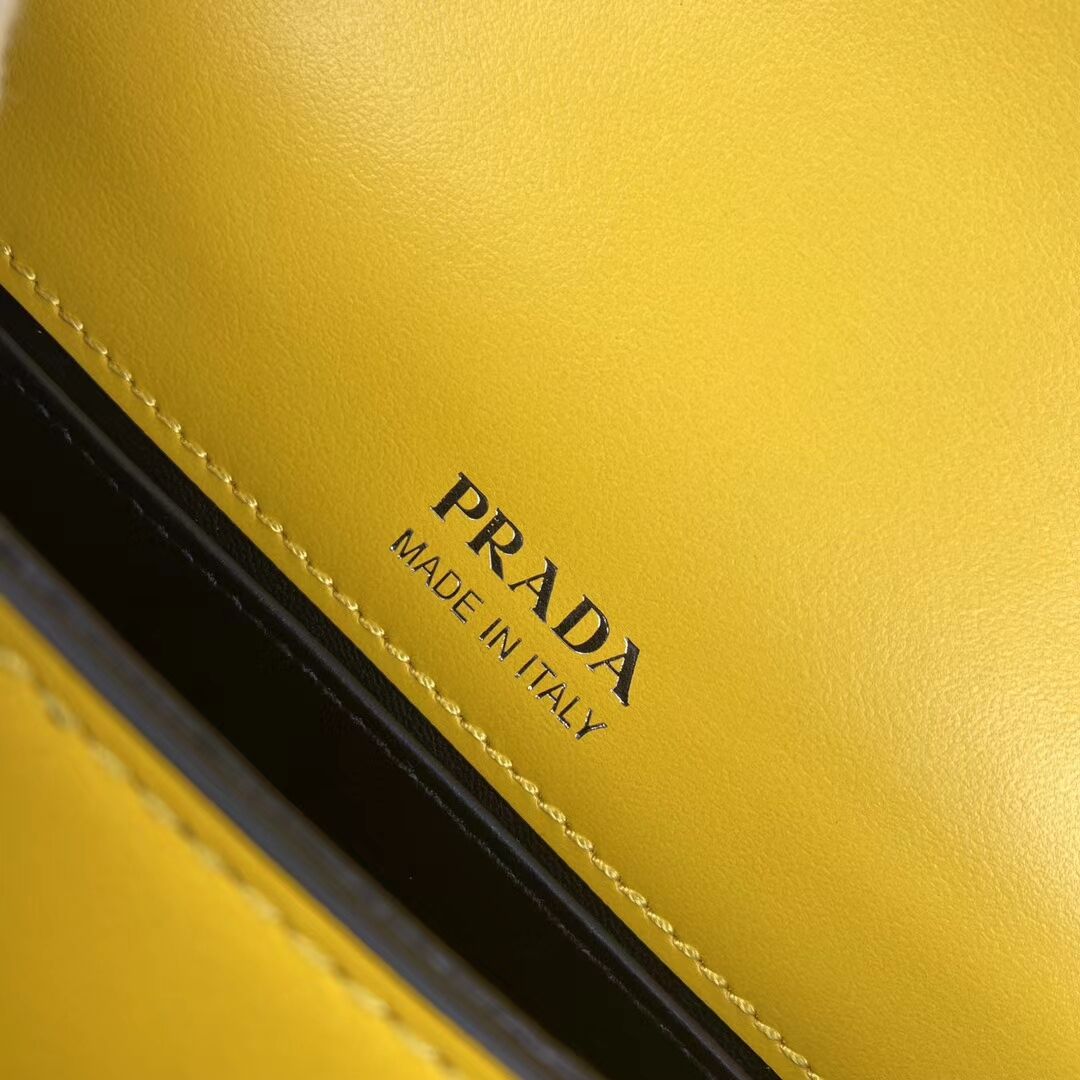 Prada Saffiano leather mini shoulder bag 2BD249 yellow