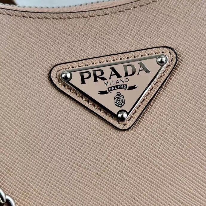 Prada Saffiano leather mini shoulder bag 2BH204 apricot