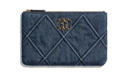 Chanel 19 small carry on bag AP1059 blue