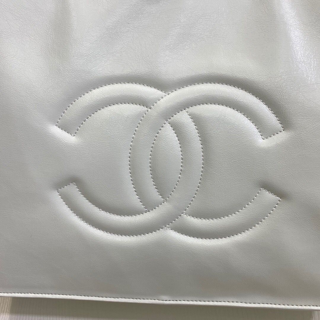 Chanel Original Leather Tote Shopping Bag AS1943 White