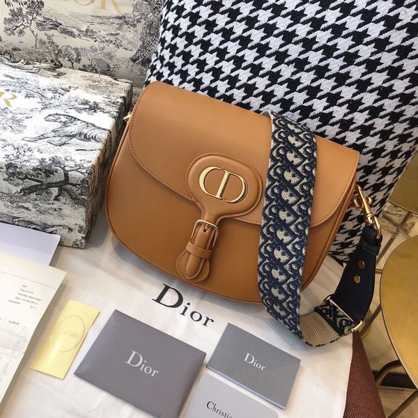 MEDIUM DIOR BOBBY BAG Box Calfskin M9319 Caramel