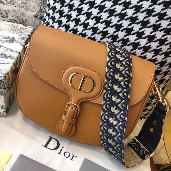 MEDIUM DIOR BOBBY BAG Box Calfskin M9319 Caramel