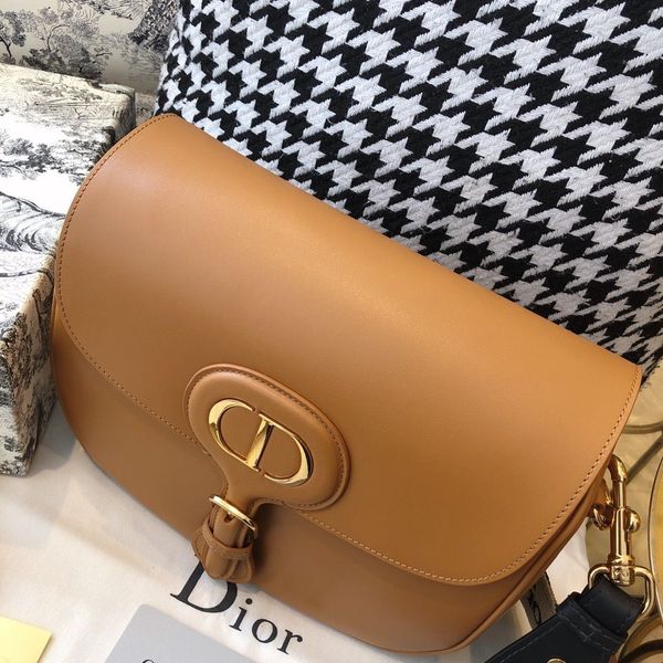 MEDIUM DIOR BOBBY BAG Box Calfskin M9319 Caramel