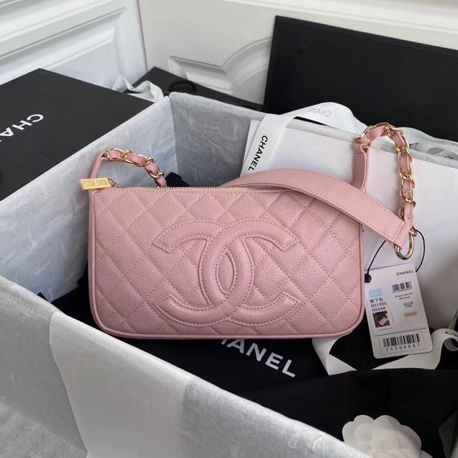 Fashion Chanel Original Caviar Leather Classic Bag 36988 pink