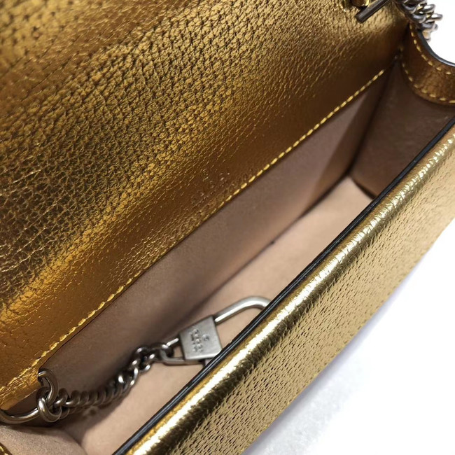 Gucci Dionysus Leather Super mini Bag 476432 gold