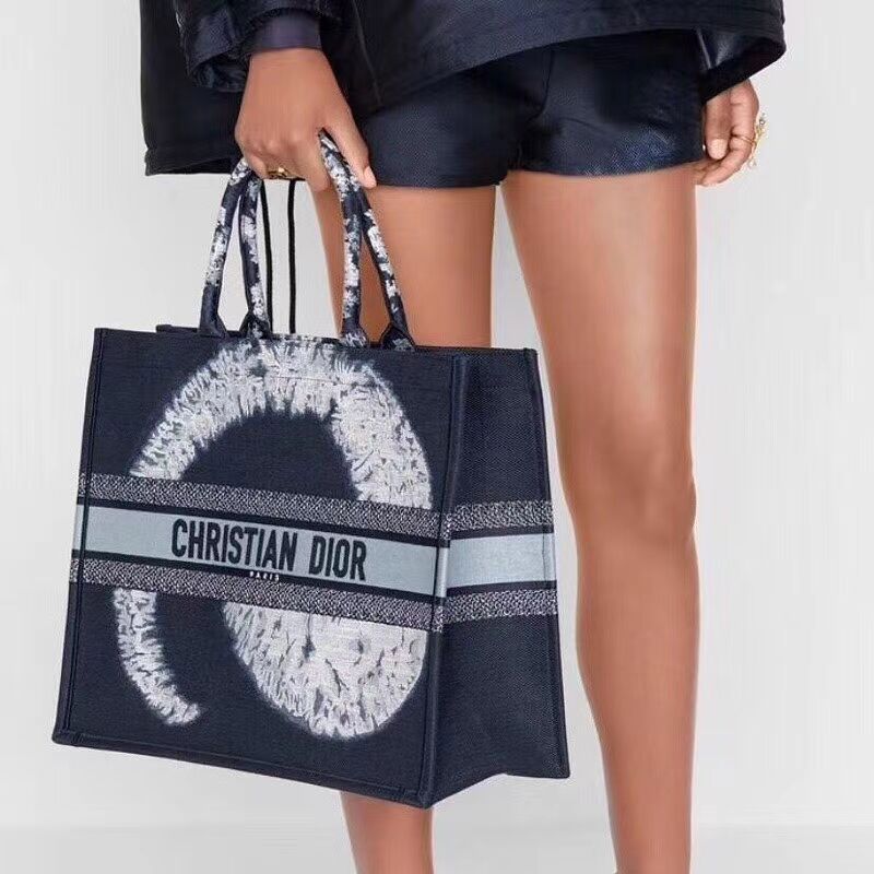 DIOR BOOK TOTE EMBROIDERED CANVAS BAG C1286-15