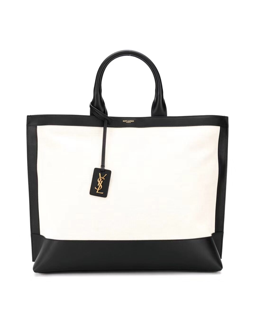 Yves Saint Laurent CANVAS tote bag Y615719 black&white