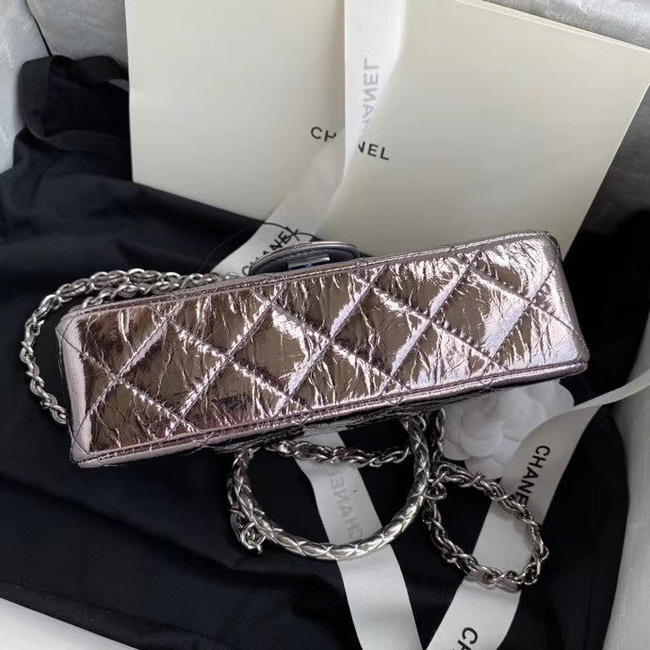 Chanel Flap Original Lambskin Leather Shoulder Bag AS1665 silver