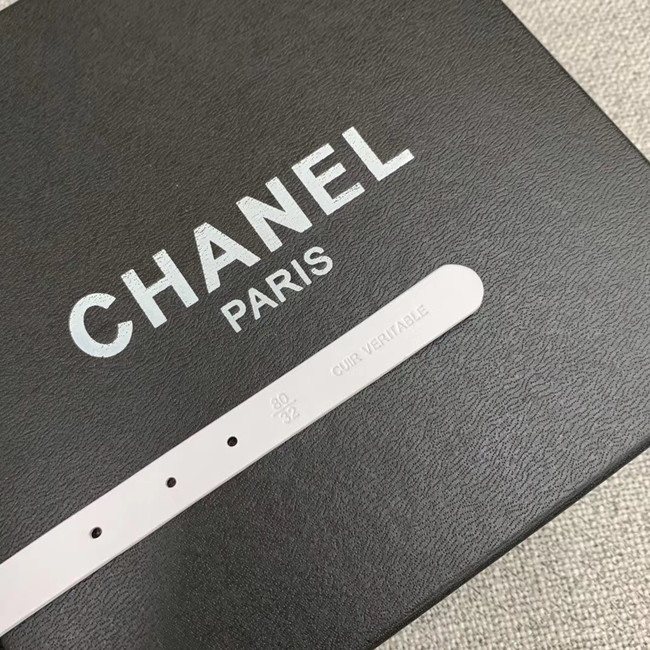 Chanel Original Calf Leather 2.0CM 3600 white