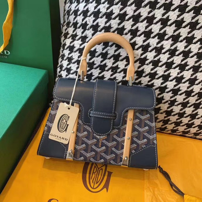 Goyard mini saigon tote bag 55632 dark blue