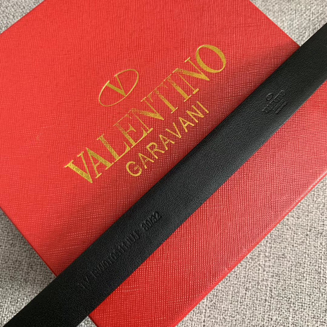 Valentino Leather Belt wide 2.0CM 3599 black