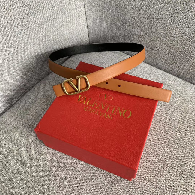 Valentino Leather Belt wide 2.0CM 3599 brown