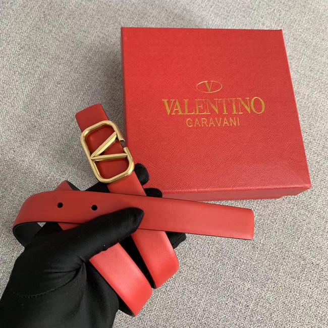 Valentino Leather Belt wide 2.0CM 3599 red