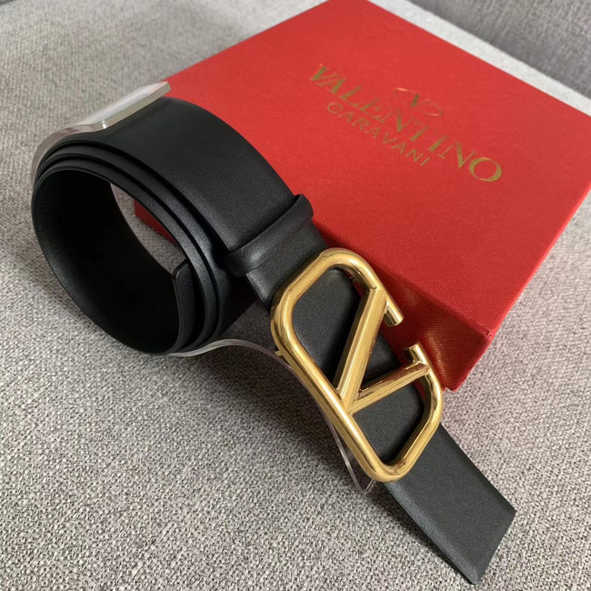 Valentino Leather Belt wide 4.0CM 3598 black