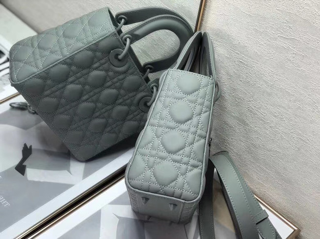 Dior Lady Dior Bag Original Sheepskin Leather CD5501 grey