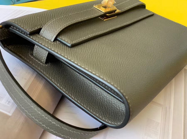 Hermes Original kelly espom leather to go woc Bag H4087 grey