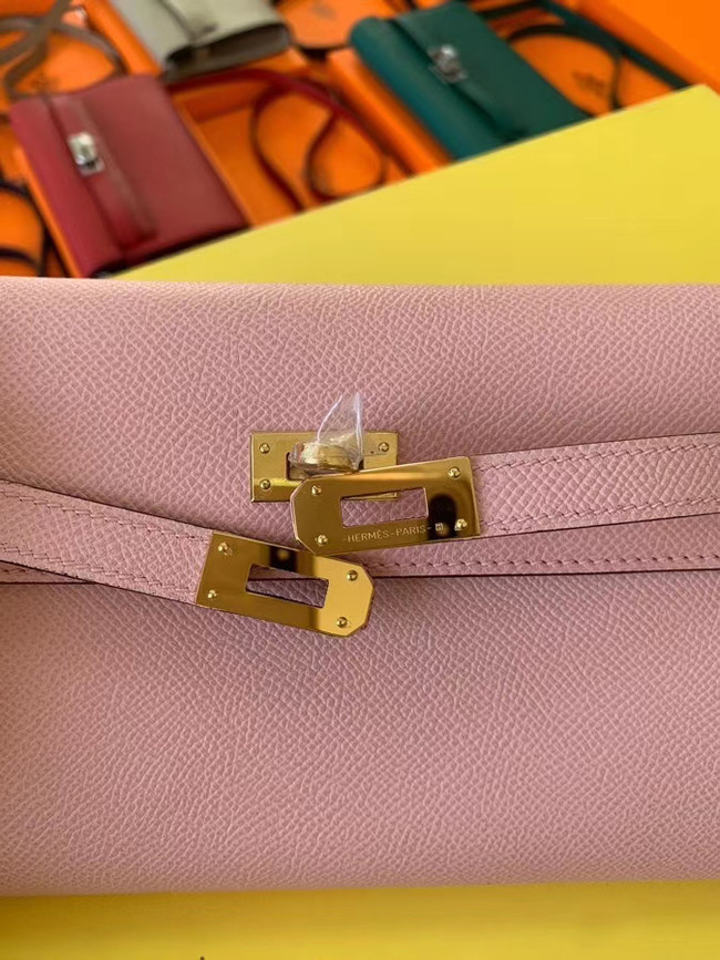 Hermes Original kelly espom leather to go woc Bag H4087 light pink