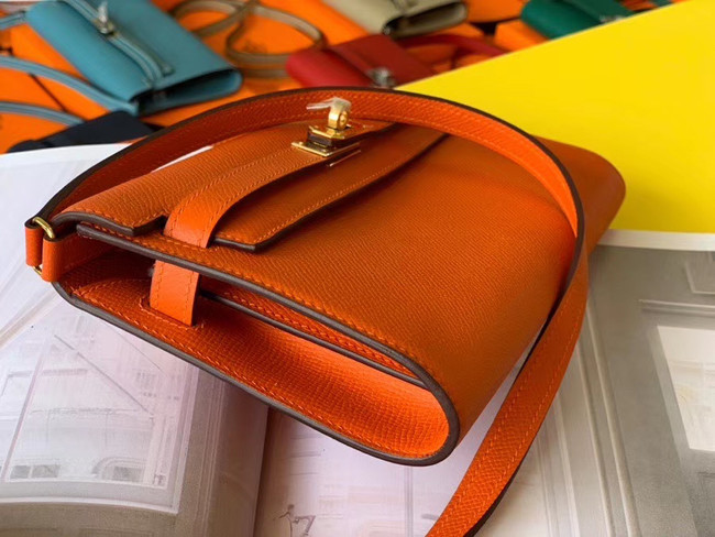 Hermes Original kelly espom leather to go woc Bag H4087 orange