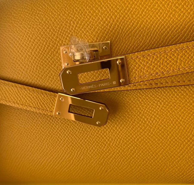 Hermes Original kelly espom leather to go woc Bag H4087 yellow