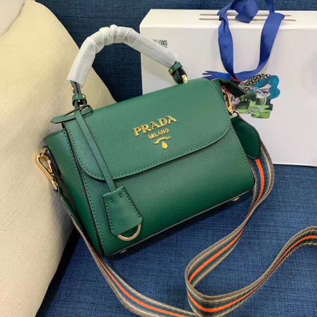 Prada Calf skin tote 1BD071 1BD209 green