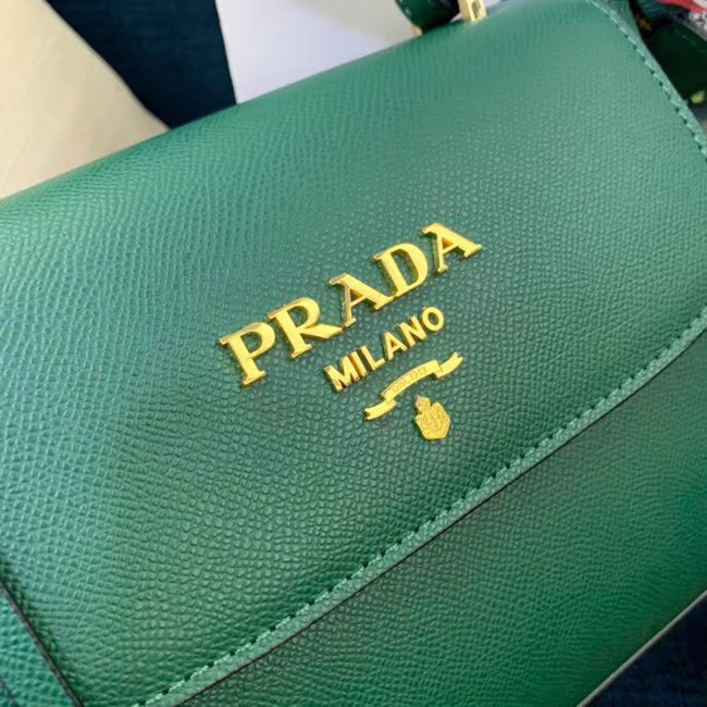 Prada Calf skin tote 1BD071 1BD209 green