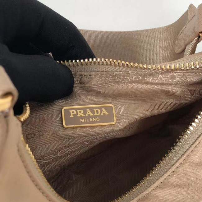 Prada Re-Edition nylon shoulder bag 1BH204 apricot