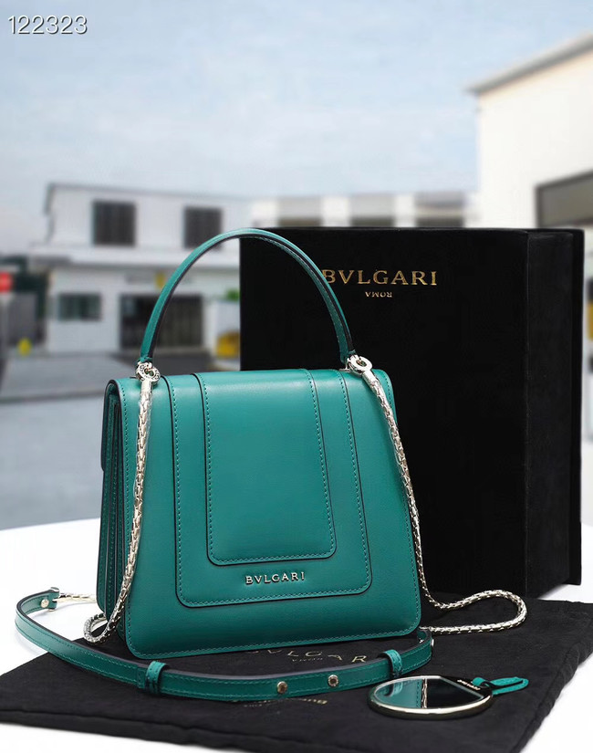 Bvlgari Serpenti Forever leather small crossbody bag 20289 Emerald