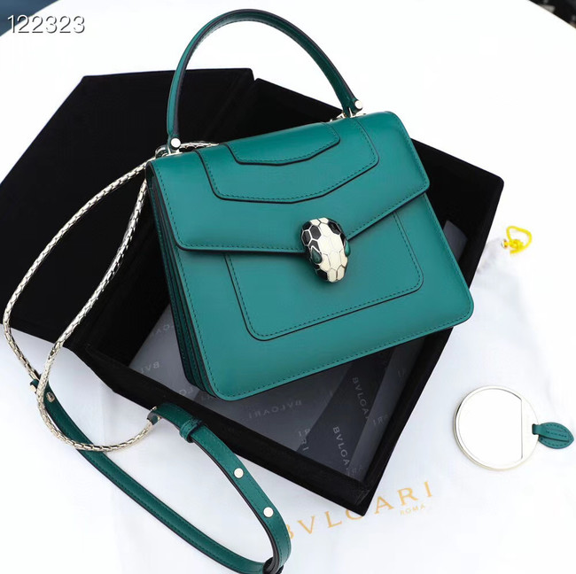 Bvlgari Serpenti Forever leather small crossbody bag 20289 Emerald