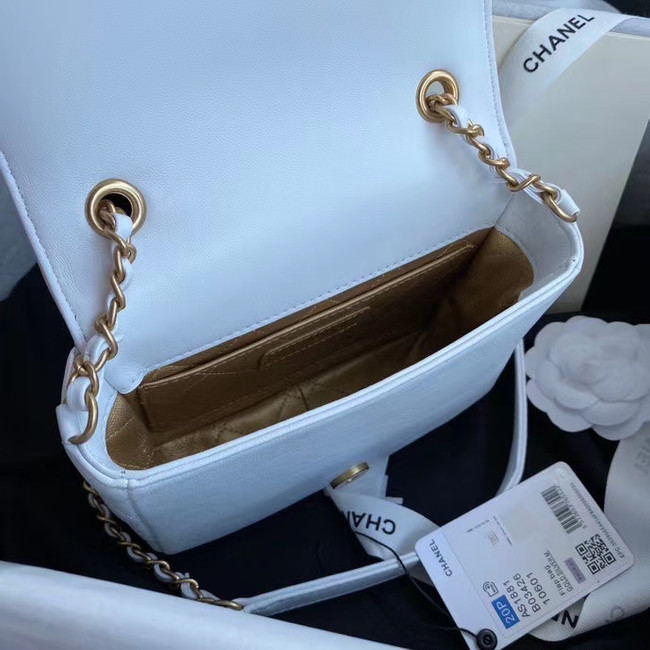 Chanel Original Lather Flap Bag AS3699 white