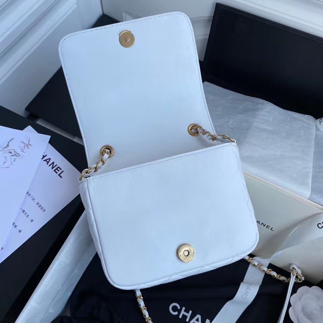 Chanel Original Lather Flap Bag AS3699 white