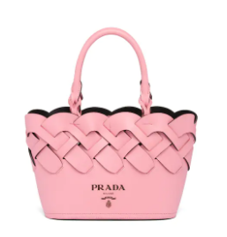 Prada Leather Tress Tote 1BG318 pink