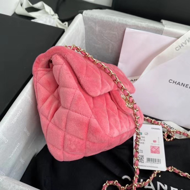 Chanel Original Small velvet flap bag AS1115 rose