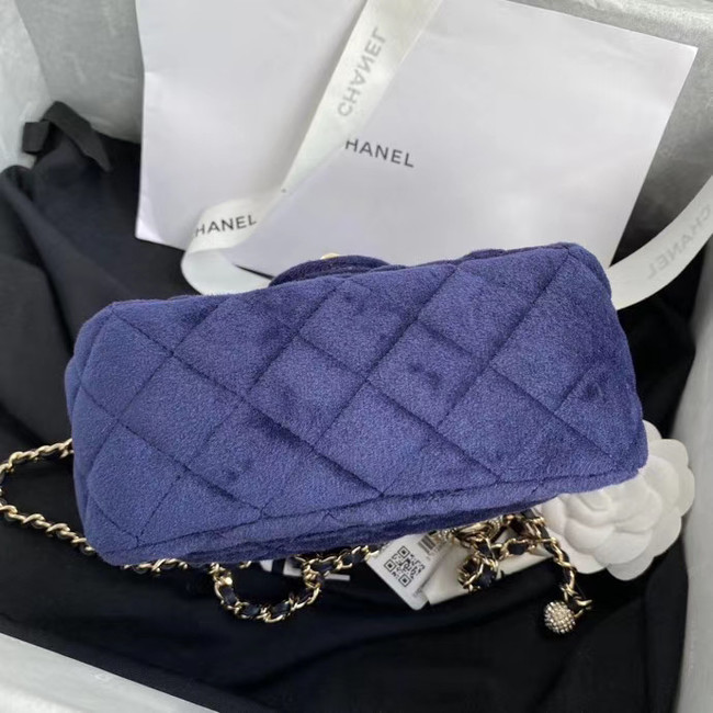 Chanel Original Small velvet flap bag AS1115 royal blue