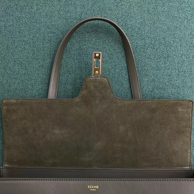 Celine LARGE SOFT 16 BAG IN SUPPLE GRAINED CALFSKIN 194043 green