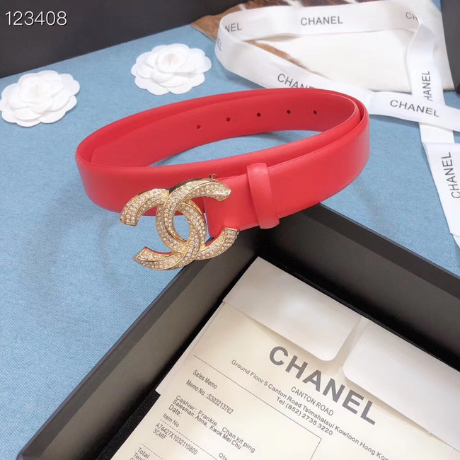 Chanel Original Calf Leather 3602 red&gold