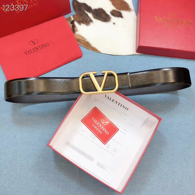 Valentino Original Calf Leather Belt wide 4.0CM 3603 black