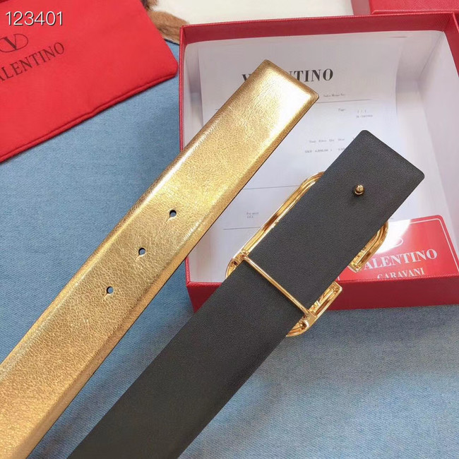 Valentino Original Calf Leather Belt wide 4.0CM 3603 gold