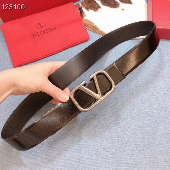 Valentino Original Calf Leather Belt wide 4.0CM 3603 brown