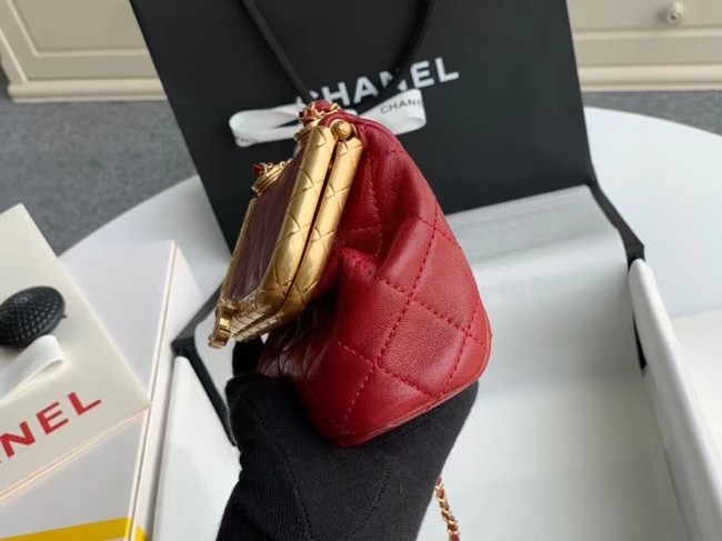 Chanel Original mini Magnet buckle bag AS1885 red