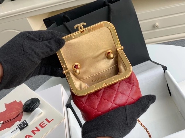 Chanel Original mini Magnet buckle bag AS1885 red