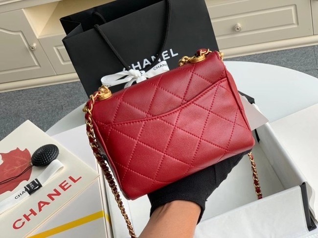 Chanel Original mini Magnet buckle bag AS1886 red