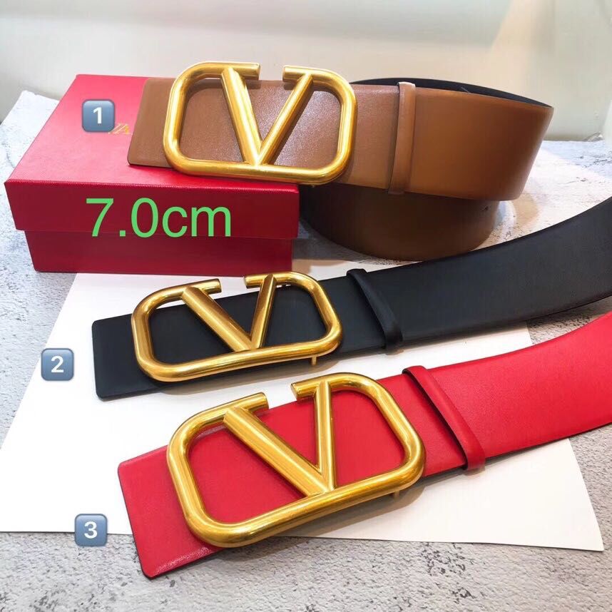 Valentino Original Calf Leather Belt 7.0CM V96783