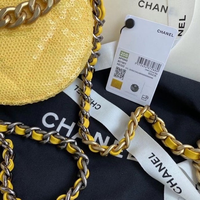 Chanel 19 chain Bag AP0945 Yellow