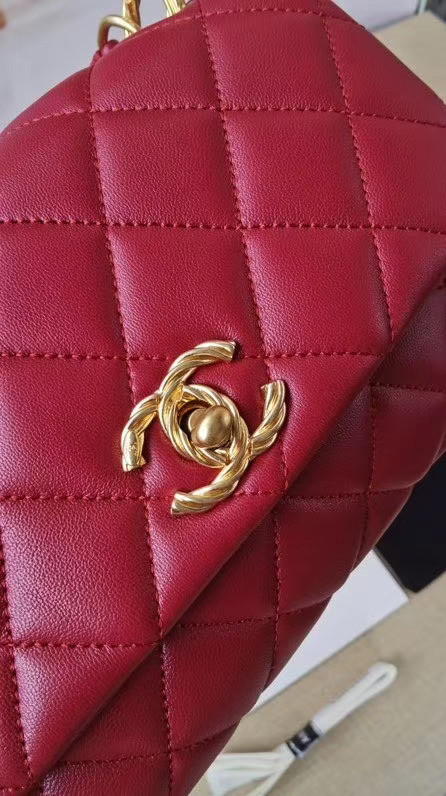 Chanel Original Lather Flap Bag AS2044 red