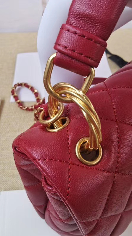 Chanel Original Lather Flap Bag AS2044 red