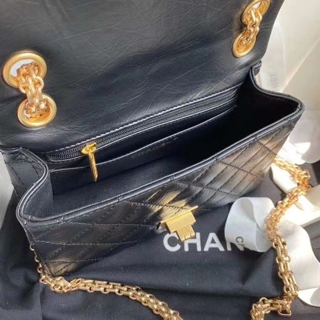 Chanel 2.55 Calfskin Flap Bag A37586 black