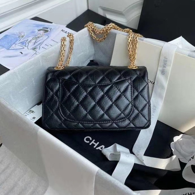 Chanel 2.55 Calfskin Flap Bag A37586 black