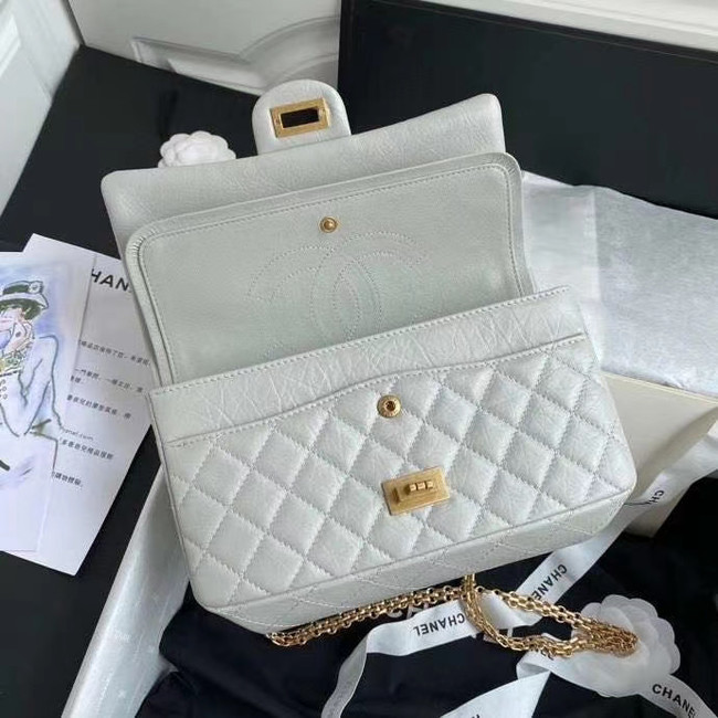 Chanel 2.55 Calfskin Flap Bag A37586 light grey