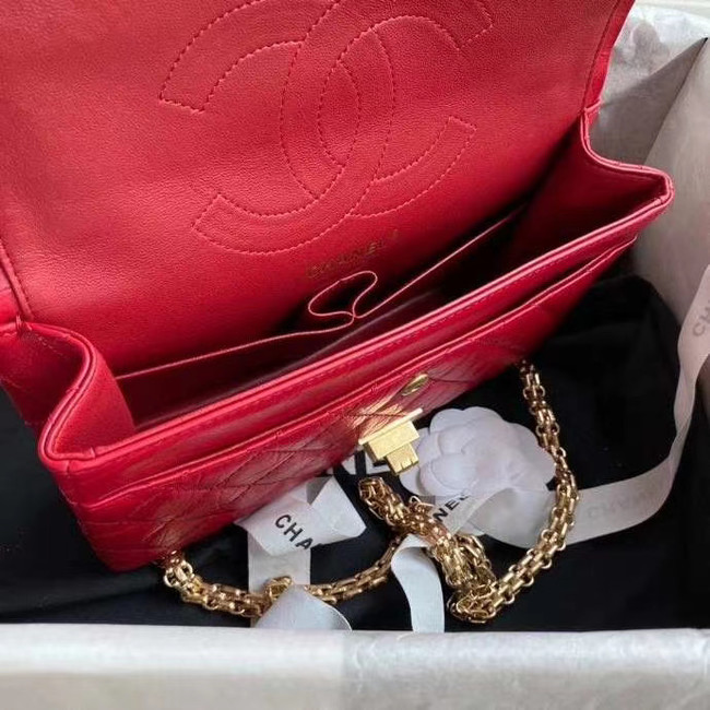 Chanel 2.55 Calfskin Flap Bag A37586 red