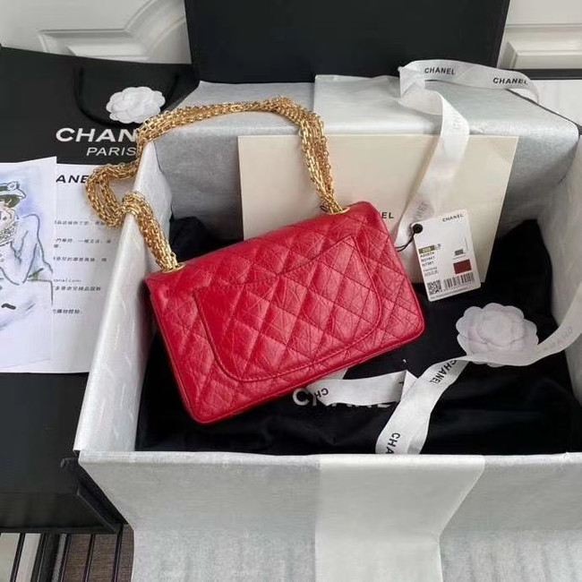 Chanel 2.55 Calfskin Flap Bag A37586 red